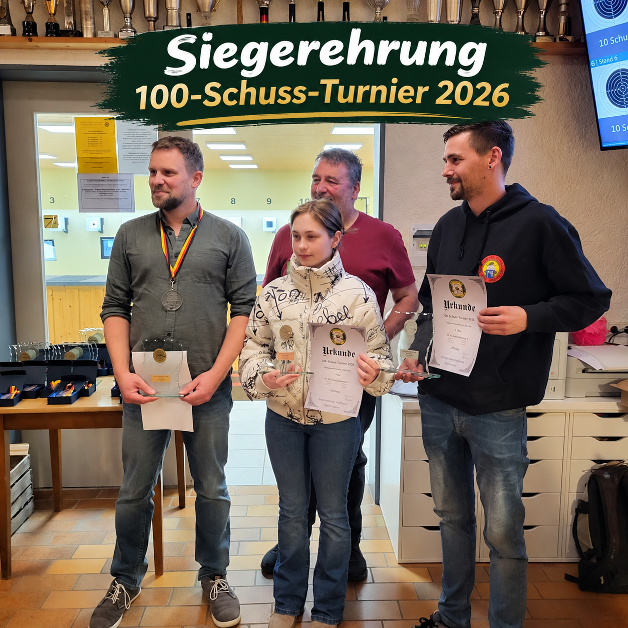 Du betrachtest gerade Dreifacher Podiumserfolg beim 100-Schuss-Turnier 2026